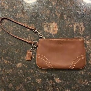 Leather Coach wristlet